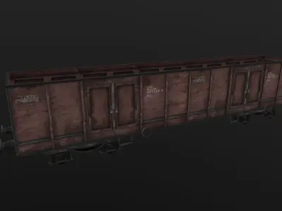Locomotive Russian Low-poly 3D model