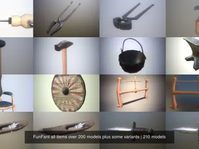 FunFant items over 200 models plus some variants 3D Model Pack