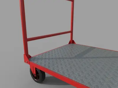 Platform Trolley A Low-poly 3D model