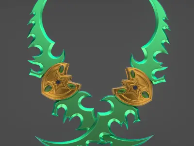 Warglaive Azzinoth WOW Illidan Warcraft glaive weapon blade 3D model
