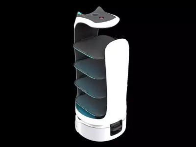 Modern Restaurant Robot Low-poly 3D model