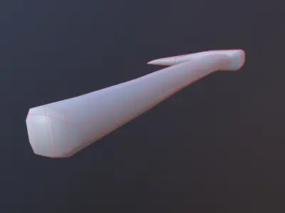 Axe with wooden handle Free low-poly 3D model