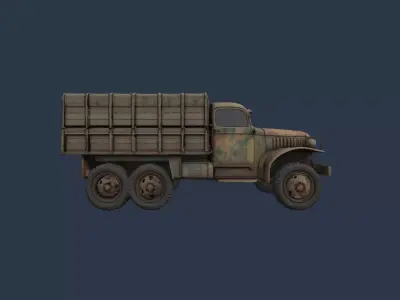 war truck 3D model purchase