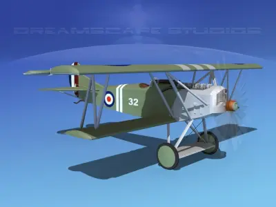 Fokker D-VII V11 RAF 1919 3D model