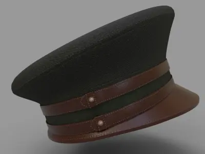 Military Hat Low-poly 3D model