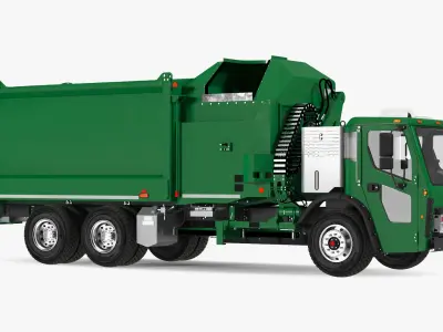  Electric Trash Truck Green 