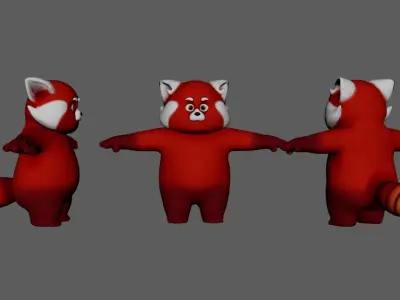 Turning Bear Low-poly 3D model