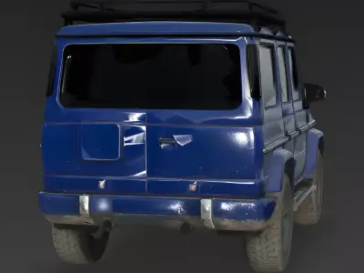 Realistic Blue SUV 3D Model 3d model Low-poly 3D model