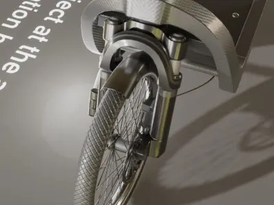 Cargo Bike Carbon Low-Poly and Rigged Version  Low-poly 3D model