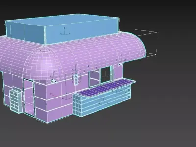 Kiosk building Free 3D model