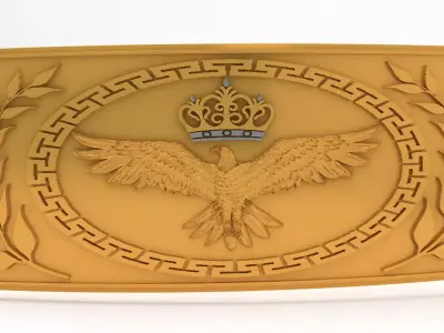  belt buckle eagle style 3d model  3D print model
