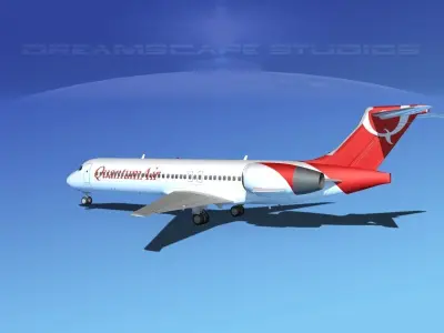 Boeing 717-200 Quantum Air 3D model