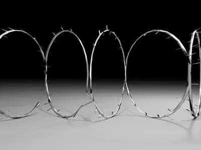 Military Barricade - Razor Wire 3D model