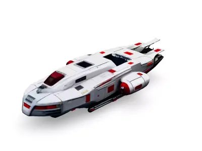 Scifi Dropship Shuttle 3D Model Low-poly 3D model