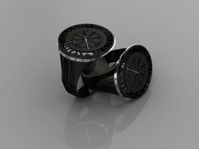 viking runes ring 3D print model