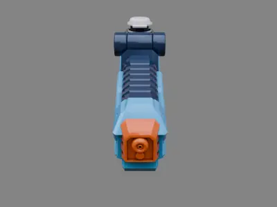 Water Gun one hand 07 Low-poly 3D model