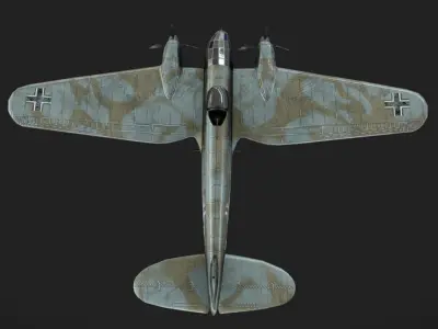Heinkel He-111 Low-poly 3D model