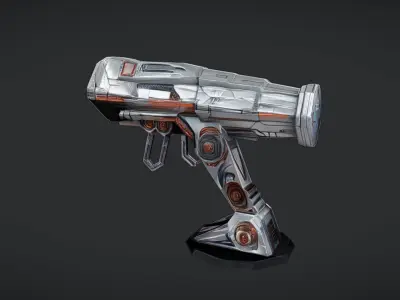 futuristic sci-fi turret or cannon 3D model