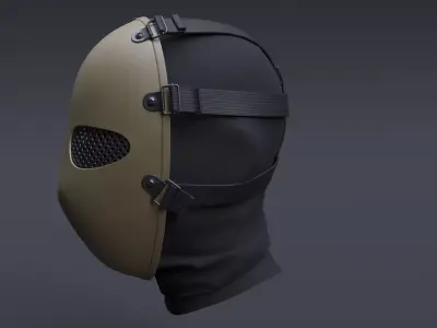 Tactical bulletproof mask 3D model