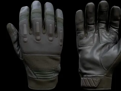 Tactical Gloves 040 Low-poly 3D model