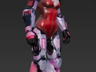 Cyber Girl 2144 Your Futuristic Heroine Awaits 3D model