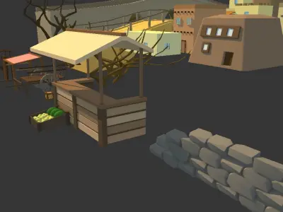 world pack Free low-poly 3D model