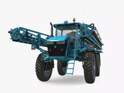Self Propelled Sprayer Tractor Generic Rigged 3D model