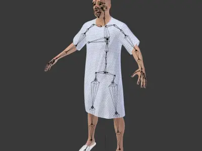 Old Caucasian Man 3D model