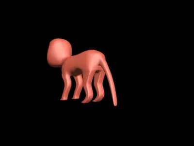 monkey 3d models 3ds max file autodesk fbx file obj file 3D model