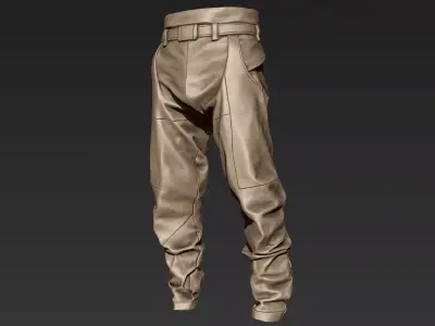 Zbrush Tactical Pants 02 3D model