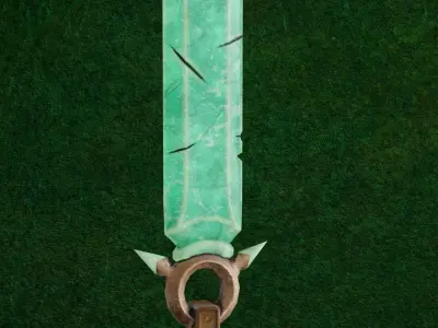 Jade Sword Low-poly 3D model