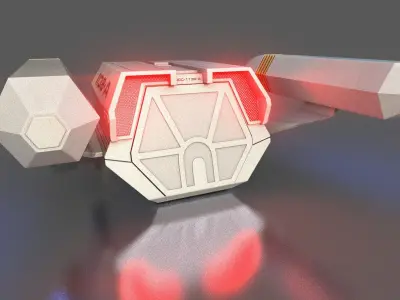Type6  ShuttleVariant Low-poly 3D model