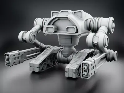 Robot tank 3D Print model 3D print model from CGTrader