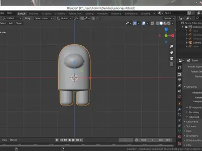 AmongUs Model robot with eye 3D model