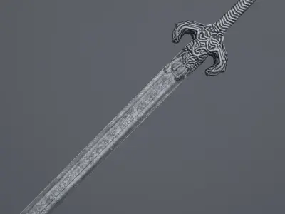 Sword 09 Low-poly 3D model