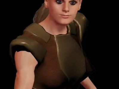 Elves couple-3 Low-poly 3D model