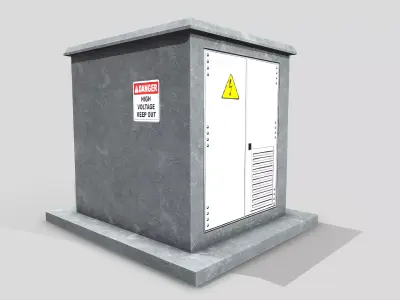Electrical Box Transformer Low-poly 3D model