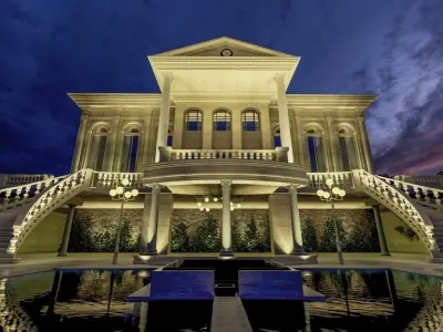 Grand Wedding exterior facade sketchup model with lumion  3D model