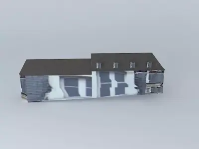 Facade building Free 3D model