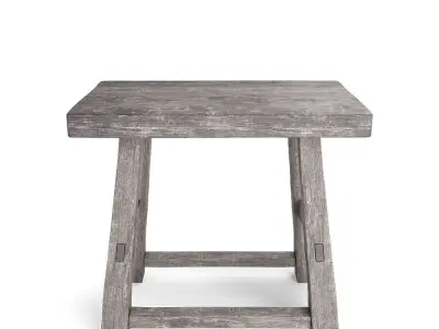Rustic Stool 3D model