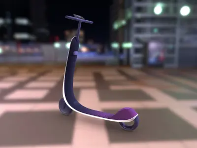 Kick Scooter Low-poly 3D model purchase