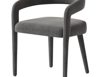 LISETTE WHITE DINING CHAIR 3D model