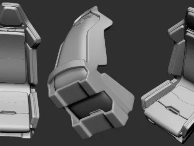 Racing seat 3D print model