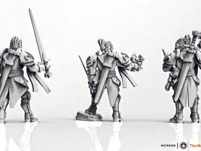 Feudal Guard Female Higher Officers female 3D print model