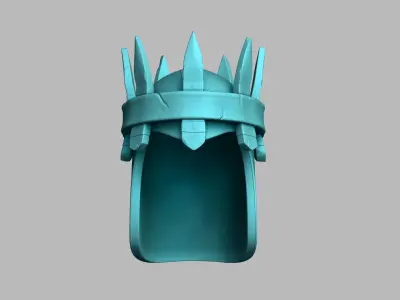 Rust Crown Helmet - Character Design PBR Low-poly 3D model