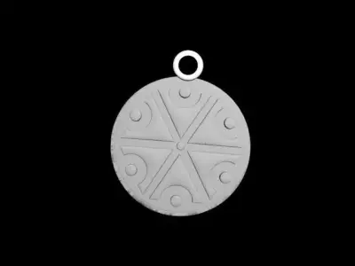Thundermarks of Perun amulets Gromoviti znaci and Veles 3D model