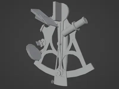 Sextant Low-poly 3D model