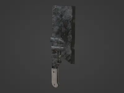 Rusty cleaver 3D model