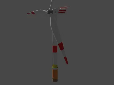 Windmill offshore turbine model C-Power 3D model