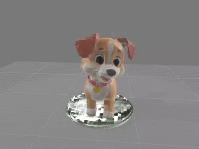 Puppy Dog Figurine Model Free 3D print model